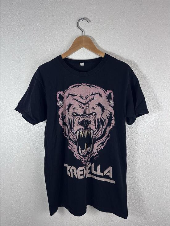 Other - Krewella Graphic T-Shirt Black Pink Bear Band Tee Men’s Medium EDM Music